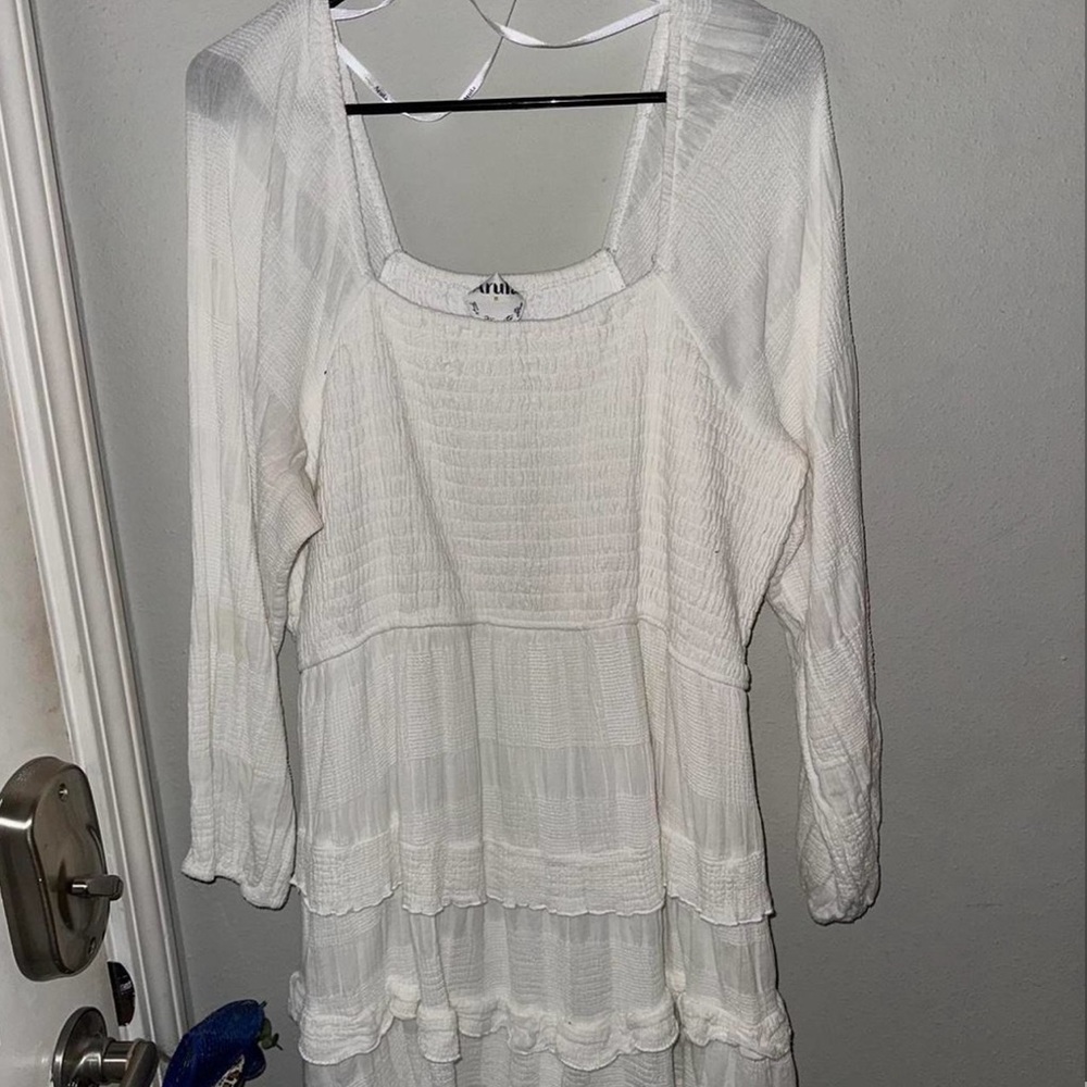 ARULA Textured White Dress